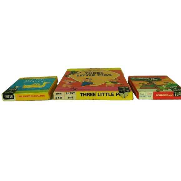 Walt Disney 8MM Film Lot-Ugly Duckling-The Tortoise & The Hare-Three Little Pigs - Picture 3 of 4